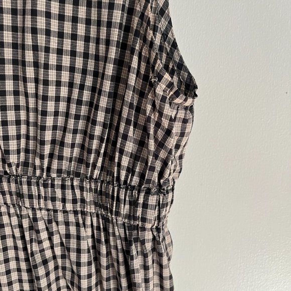 Nili Lotan Half-Zip Hooded Dress in Black Checkered Plaid L - Picture 6 of 6